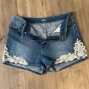 High Rise Denim Shorts